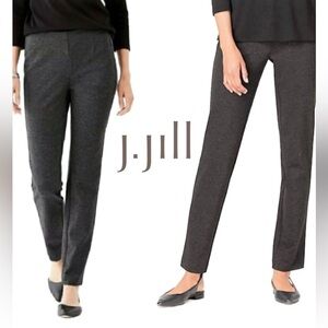 J.Jill Gray Ponte Slim Leg Pants Size Small